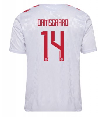 Danmark Mikkel Damsgaard #14 Udebanetrøje EM 2024 Kort ærmer